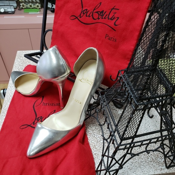 Christian Louboutin Shoes - ⚜CHRISTIAN LOUBOUTIN Silver Stiletto EURO 40